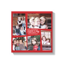 5フォトホリデーコラージュレトロジョイ&ピースグリーン