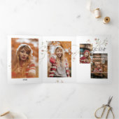 5フォトボヘミアン三折卒業カード 三つ折りクリスマスカード (内部)