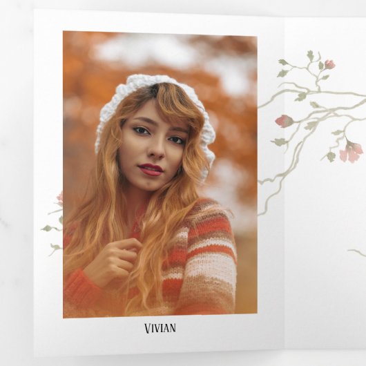 5フォトボヘミアン三折卒業カード 三つ折りクリスマスカード (内部最初)