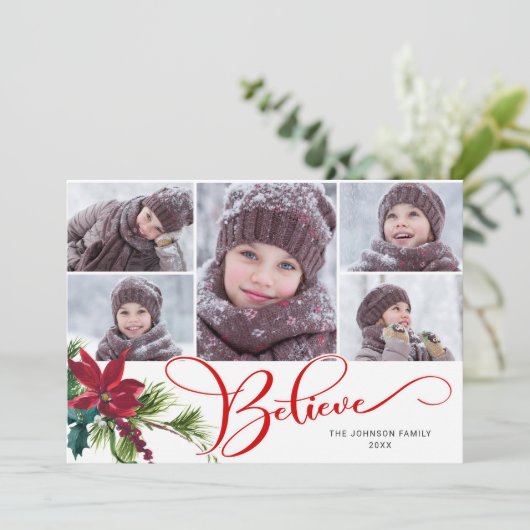 5フォトポイエレガントンセチア信じス シーズンカード (スタンド正面)