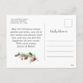 5フォトポイエレガントンセチア信じス シーズンポストカード (裏面)