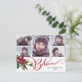 5フォトポイエレガントンセチア信じス ポストカード (スタンド正面)