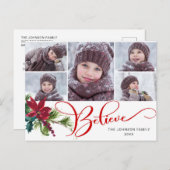 5フォトポイエレガントンセチア信じス ポストカード (正面/裏面)