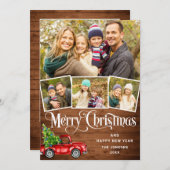 5フォトメリークリスマスレッドファームトラック シーズンカード (正面/裏面)