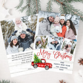 5フォトメリークリスマスレッドファームトラック シーズンカード