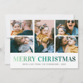5フォトモダンコラージクリスマス シーズンカード (正面)