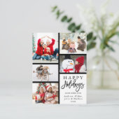 5フォトモダンコラージクリスマス シーズンポストカード (スタンド正面)