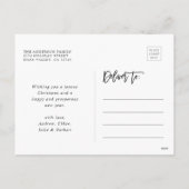 5フォトモダンコラージクリスマス シーズンポストカード (裏面)