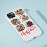 5フォトモダントレンディーシンプルのパーソナライズされた名前 iPhone 13 PRO MAXケース<br><div class="desc">5写真モダントレンディーシンプルハート名iPhoneのケースパーソナライズされたは、愛のハートでアクセント付きパーソナライズされたピンクの書道スクリプトにあなたの名前と写真の5つの機能を備えている。表示された文字・ボックスで文字を編集してパーソナライズ誕生日、クリスマス、母の日、赤ちゃんシャワー、ブライダルシャワー、母、妹、いとこ最高のこ、友達などに最適。写真のヒント： Zazzleにアップロードする前に写真を中心に。©Evco Studio www.zazzle.com/store/evcostudioによる設計</div>