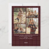 5フォトレトロクリスマスプレッドグリーティング シーズンカード (裏面)