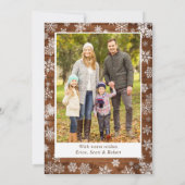 5フォトレトロクリスマスレッドトラックのグリーティ素朴ング シーズンカード (裏面)