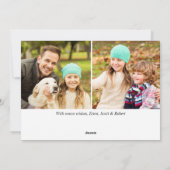 5フォトレトロクリスマスレッドトラックのグリーティ素朴ング シーズンカード (裏面)