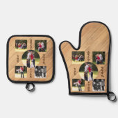 5フォト最高のパパ20XX木目対角線 鍋つかみ&鍋敷きセット (正面)