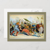 5フランスのピエロヴィンテージイラストレーション ポストカード (正面/裏面)