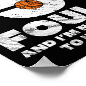 5フーズバスケットボールプレイヤー私を恐れていないおもしろい ポスター (角)