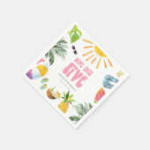 5プール誕生日パーティーに飛び込む スタンダードカクテルナプキン (角)