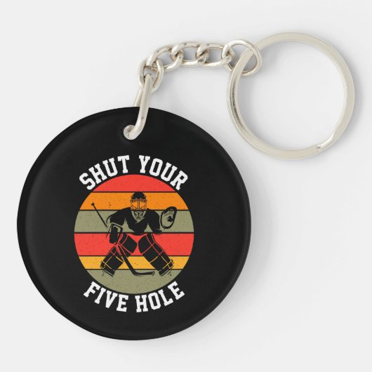 5ホールホッケーゴアリーを閉じて キーホルダー (裏面)