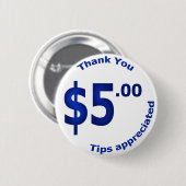 $5ボタンありがとう 缶バッジ (正面&裏面)