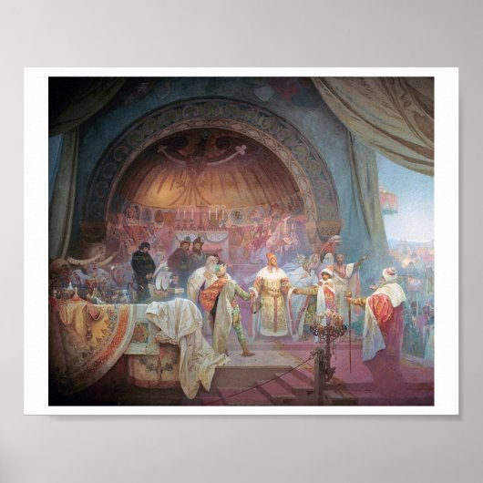 #5ボヘミアン・キング・プレミslオタカルIIミュシャ ポスター (正面)