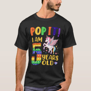 5ポップ・アートの番目誕生日幼児ガールズボーイズ5歳 Tシャツ