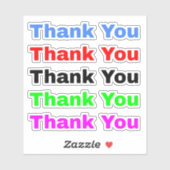 5ミニマル&シンプルカラフルありがとう シール (シート)