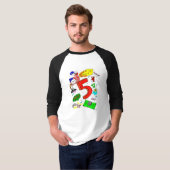 5メンズラグランTシャツへのコード Tシャツ (正面フル)