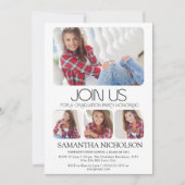 5モダンお洒落写真卒業パーティー 招待状 (正面)