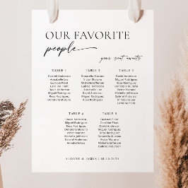 5モダンテーブルようこそ座席表 ポスター