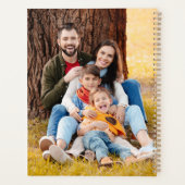 5モダンフォトコラージモノグラム名ネイビーブルー プランナー手帳 (裏面)