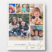 5モダンフォトコラージュ金ゴールドファミリー名 フォトプラーク (正面)