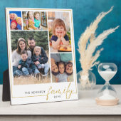 5モダンフォトコラージュ金ゴールドファミリー名 フォトプラーク (側面)