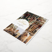 5モダンフォトコラージュArchハッピーホリデー写真 箔シーズンカード (回転した状態)