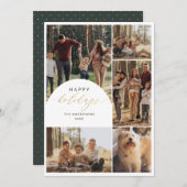5モダンフォトコラージュArchフォトハッピー休日 シーズンカード (正面/裏面)