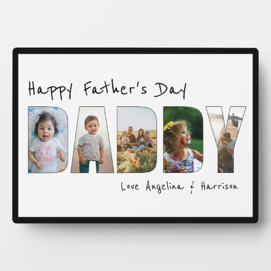 5モダンフォトコラージュDaddy Faters Day Keepsake フォトプラーク (正面)