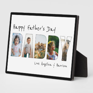 5モダンフォトコラージュDaddy Faters Day Keepsake フォトプラーク
