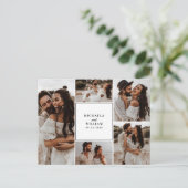 5モダンフォト結婚式招待状 ポストカード (スタンド正面)