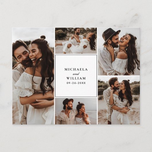 5モダンフォト結婚式招待状 ポストカード (正面)