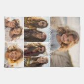 5モダンミニマル枚の写真のコラージュと文字 キッチンタオル (横)