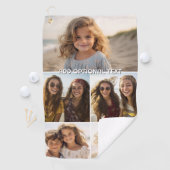 5モダンミニマル枚の写真のコラージュと文字 ゴルフタオル (インサイチュ)
