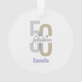 5モダン位・素晴らしい50誕生日エレガント オーナメント (裏面)