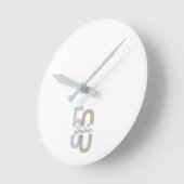 5モダン位・素晴らしい50誕生日エレガント ラウンド壁時計 (傾斜)