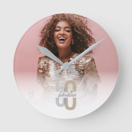 5モダン位・素晴らしい50誕生日エレガント ラウンド壁時計