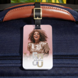 5モダン位・素晴らしい50誕生日エレガント ラゲッジタグ