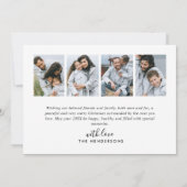 5モダン写真手書きスクリプトメリークリスマス シーズンカード (裏面)