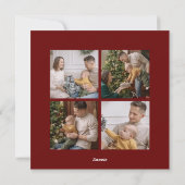 5モダン枚のコラージュ |クリスマス シーズンカード (裏面)