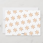 5モダン枚の写真コラージュ雪の結晶金ゴールドクリスマス シーズンカード (裏面)