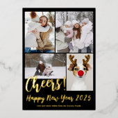 5モダン枚応援Happy new year 2024 箔シーズンカード (正面)