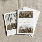 5モダン – 写真QRコード結婚式招待状 招待状