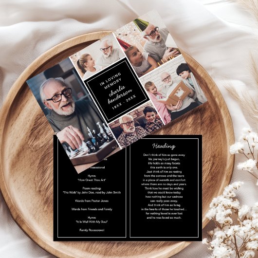 5モダン – 愛する思い出の葬儀/メモリアルの写真 プログラム