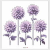 5ラベンダーダリアステッカー（14インチ：サイズ7.5 - 12） シール (シート)